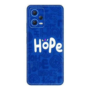 Xiaomi Redmi Phone Skins (All Models) - Hope Doodles Blue - 3D Embossed Finish (L-43) Redmi Note 12 5G