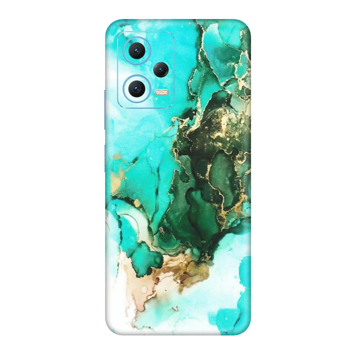 Xiaomi Redmi Phone Skins (All Models) - The Blue Gold Marble - Matte Finish (M-124) Redmi Note 12 5G