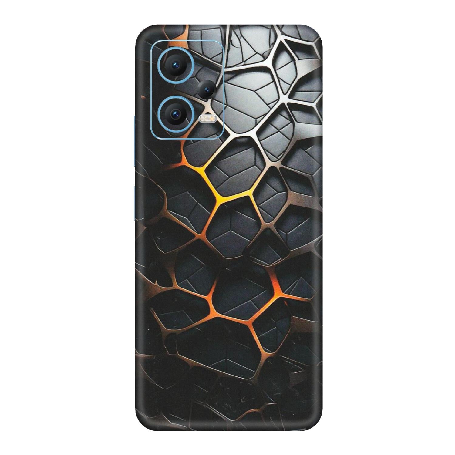 Xiaomi Redmi Phone Skins (All Models) - New Abstract Graphite Tiles - Matte Finish (M-130) Redmi Note 12 5G