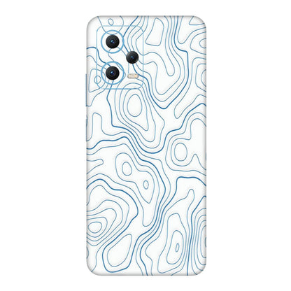 Xiaomi Redmi Phone Skins (All Models) - Blue And White Swirls - Matte Finish (M-139) Redmi Note 12 5G