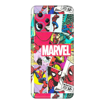 Xiaomi Redmi Phone Skins (All Models) - Marvel Comic Spiderman Grafitti - Matte Finish (M-72) Redmi Note 12 5G
