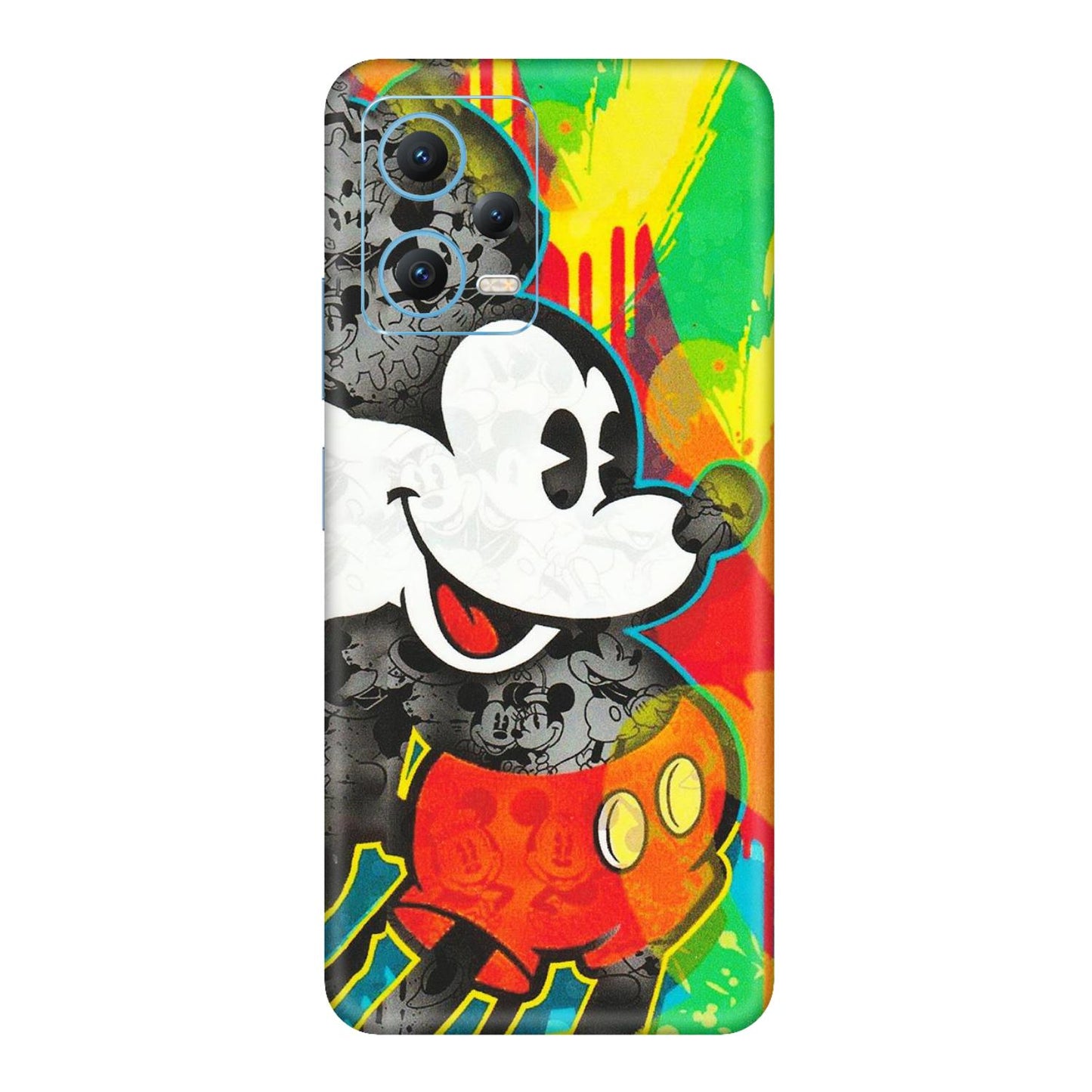 Xiaomi Redmi Phone Skins (All Models) - Multiple Mickey With Colourful Texture - Matte Finish (M-84) Redmi Note 12 5G
