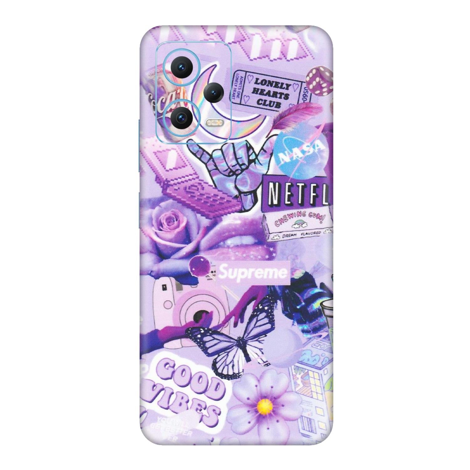 Xiaomi Redmi Phone Skins (All Models) - Supreme Purple Magic - Matte Finish (M-88) Redmi Note 12 5G