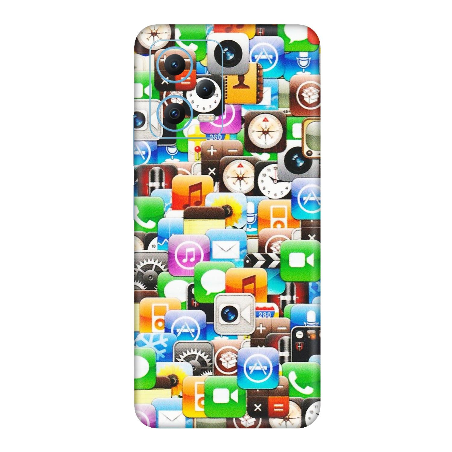Xiaomi Redmi Phone Skins (All Models) - All Apple Icons - Matte Finish (M-93) Redmi Note 12 5G