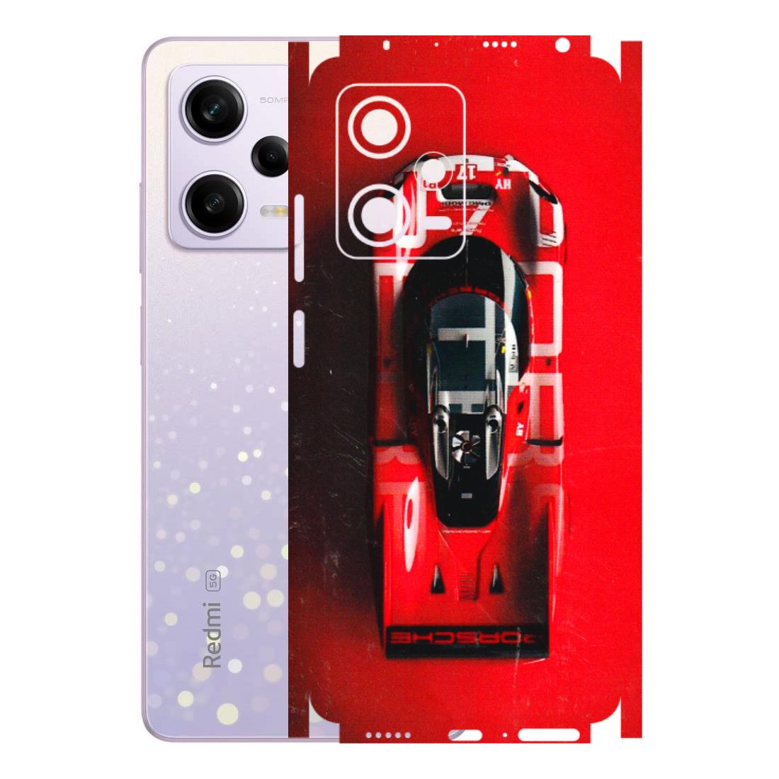 Xiaomi Redmi Phone Skins (All Models) - Red Porsche Car Logo - 3D Embossed Finish (L-315) Redmi Note 12 Pro 5G