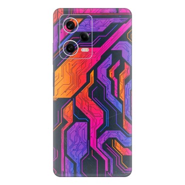 Xiaomi Redmi Phone Skins (All Models) - Tech Circuits Futuristic - 3D Embossed Finish (L-07) Redmi Note 12 Pro 5G