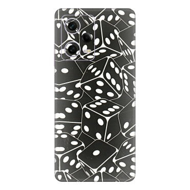 Xiaomi Redmi Phone Skins (All Models) - Big Black Dices - 3D Embossed Finish (L-106) Redmi Note 12 Pro 5G