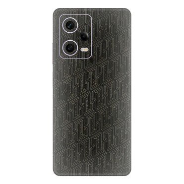 Xiaomi Redmi Phone Skins (All Models) - Black Abstract Pattern - 3D Embossed Finish (L-117) Redmi Note 12 Pro 5G