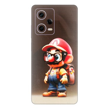 Xiaomi Redmi Phone Skins (All Models) - Little Mario - 3D Embossed Finish (L-119) Redmi Note 12 Pro 5G