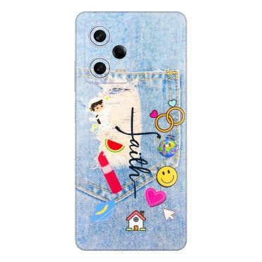 Xiaomi Redmi Phone Skins (All Models) - Denim Jeans Pocket - 3D Embossed Finish (L-134) Redmi Note 12 Pro 5G