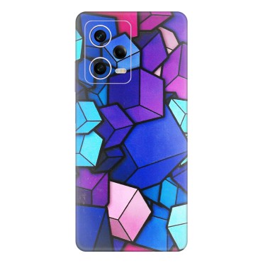 Xiaomi Redmi Phone Skins (All Models) - Cube Doodle - 3D Embossed Finish (L-141) Redmi Note 12 Pro 5G