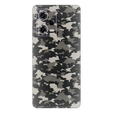 Xiaomi Redmi Phone Skins (All Models) - Black/Grey Camoflaunge - 3D Embossed Finish (L-142) Redmi Note 12 Pro 5G