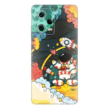 Xiaomi Redmi Phone Skins (All Models) - Astronauts & Spaceship - 3D Embossed Finish (L-145) Redmi Note 12 Pro 5G