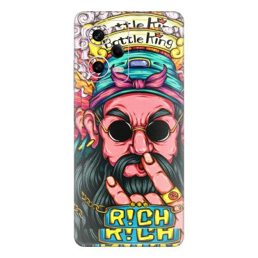 Xiaomi Redmi Phone Skins (All Models) - Battle King Dude Face - 3D Embossed Finish (L-178) Redmi Note 12 Pro 5G