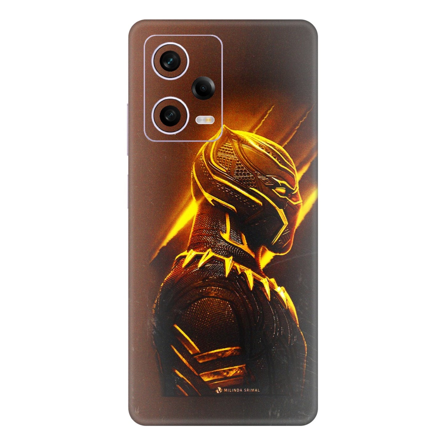 Xiaomi Redmi Phone Skins (All Models) - Gold Black Panther - 3D Embossed Finish (L-181) Redmi Note 12 Pro 5G