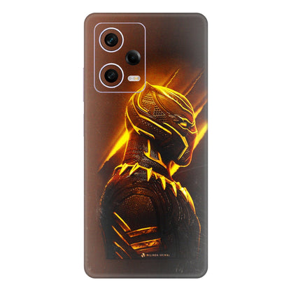Xiaomi Redmi Phone Skins (All Models) - Gold Black Panther - 3D Embossed Finish (L-181) Redmi Note 12 Pro 5G