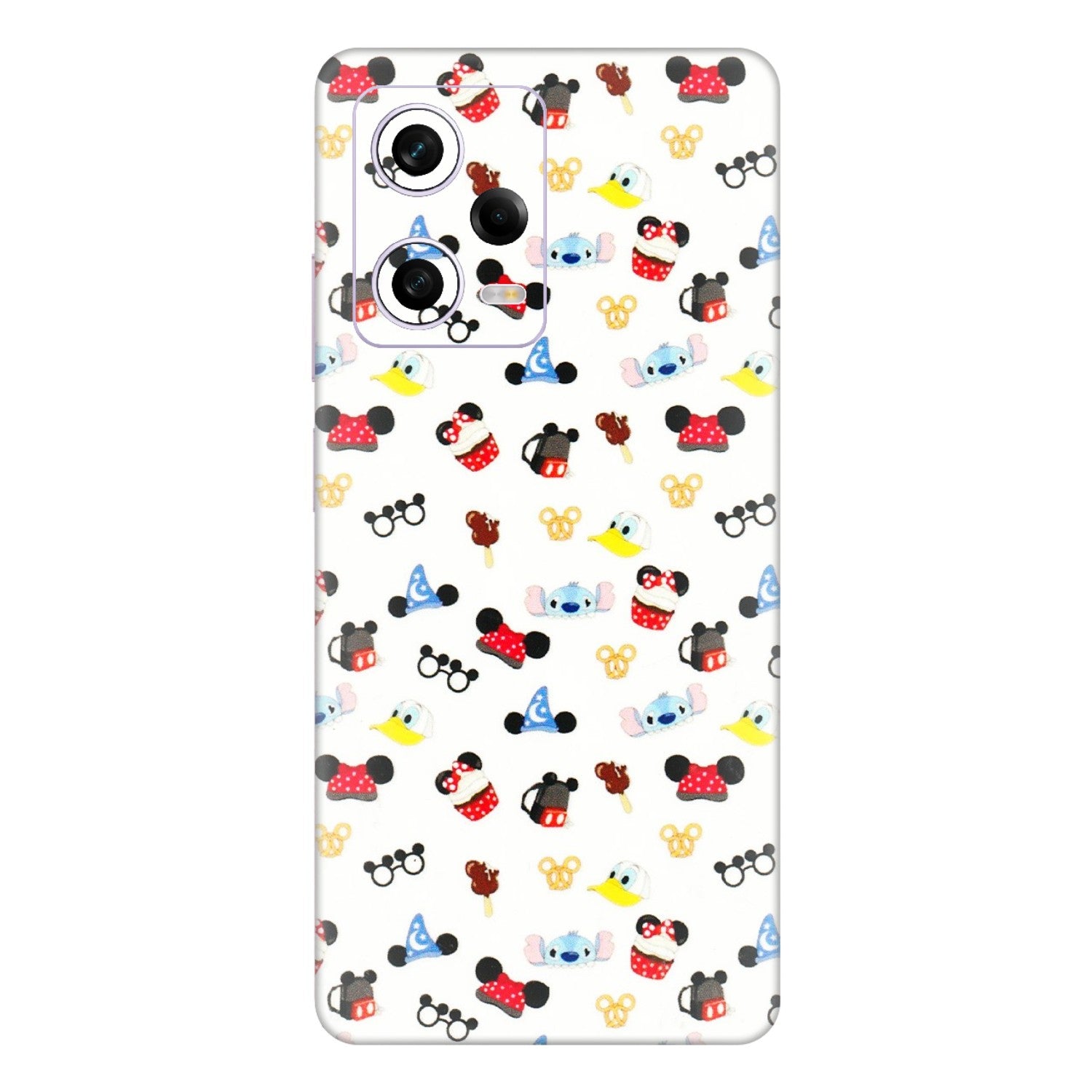Xiaomi Redmi Phone Skins (All Models) - Minnie Mouse & Donald Doodles s - 3D Embossed Finish (L-194) Redmi Note 12 Pro 5G