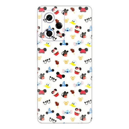 Xiaomi Redmi Phone Skins (All Models) - Minnie Mouse & Donald Doodles s - 3D Embossed Finish (L-194) Redmi Note 12 Pro 5G