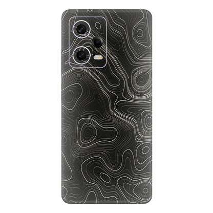 Xiaomi Redmi Phone Skins (All Models) - Black Swirl - 3D Embossed Finish (L-196) Redmi Note 12 Pro 5G