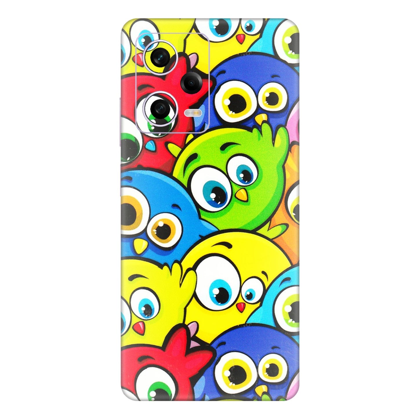 Xiaomi Redmi Phone Skins (All Models) - Cute Fluffy Birds - 3D Embossed Finish (L-213) Redmi Note 12 Pro 5G