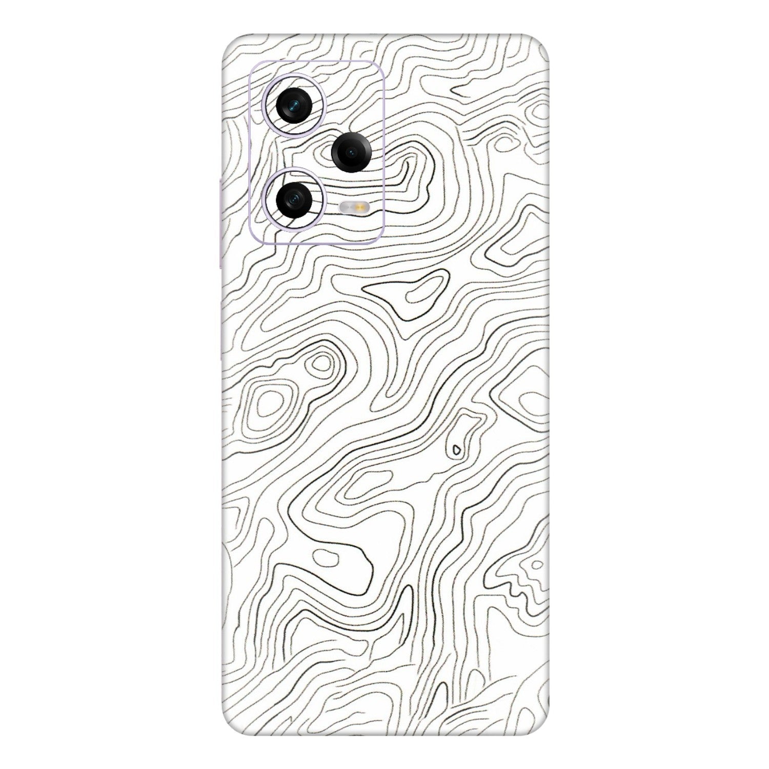 Xiaomi Redmi Phone Skins (All Models) - White Black Swirls - 3D Embossed Finish (L-219) Redmi Note 12 Pro 5G