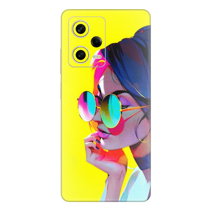 Xiaomi Redmi Phone Skins (All Models) - Bold Stylish Girl - 3D Embossed Finish (L-222) Redmi Note 12 Pro 5G