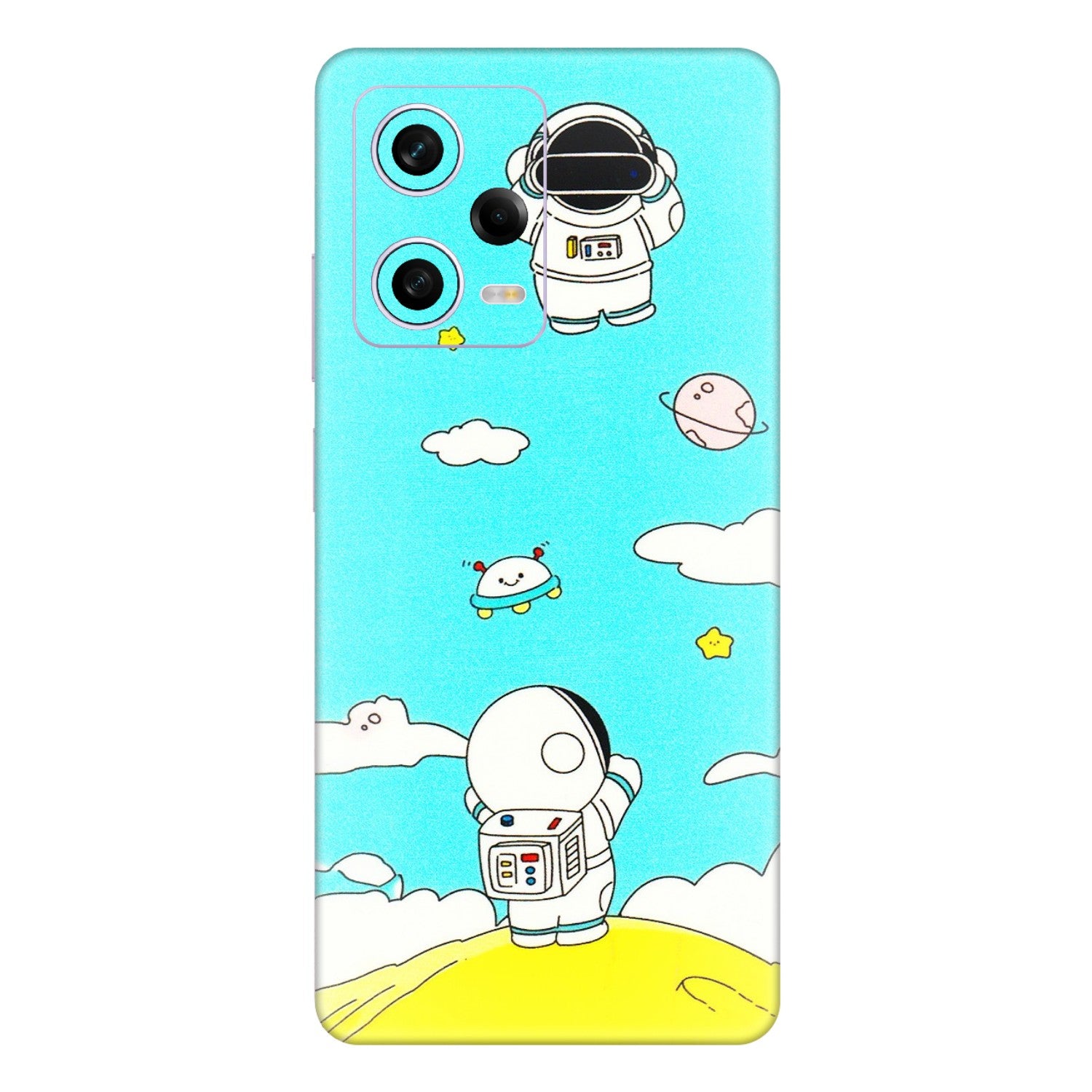 Xiaomi Redmi Phone Skins (All Models) - Blue Skies Astro Float - 3D Embossed Finish (L-230) Redmi Note 12 Pro 5G
