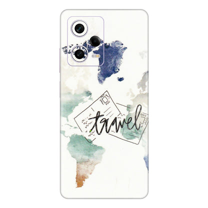 Xiaomi Redmi Phone Skins (All Models) - Travel The World - 3D Embossed Finish (L-232) Redmi Note 12 Pro 5G