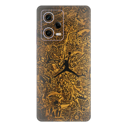 Xiaomi Redmi Phone Skins (All Models) - Premium Gold Basketball Player - 3D Embossed Finish (L-236) Redmi Note 12 Pro 5G
