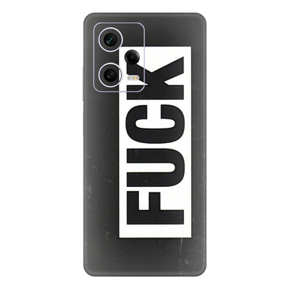 Xiaomi Redmi Phone Skins (All Models) - The F Word - 3D Embossed Finish (L-255) Redmi Note 12 Pro 5G