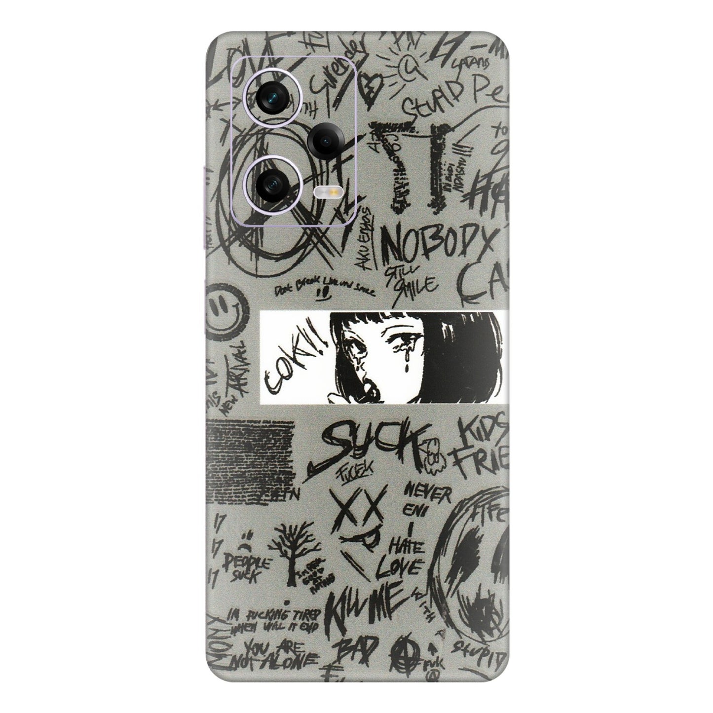 Xiaomi Redmi Phone Skins (All Models) - Never Have Love Anime - 3D Embossed Finish (L-260) Redmi Note 12 Pro 5G