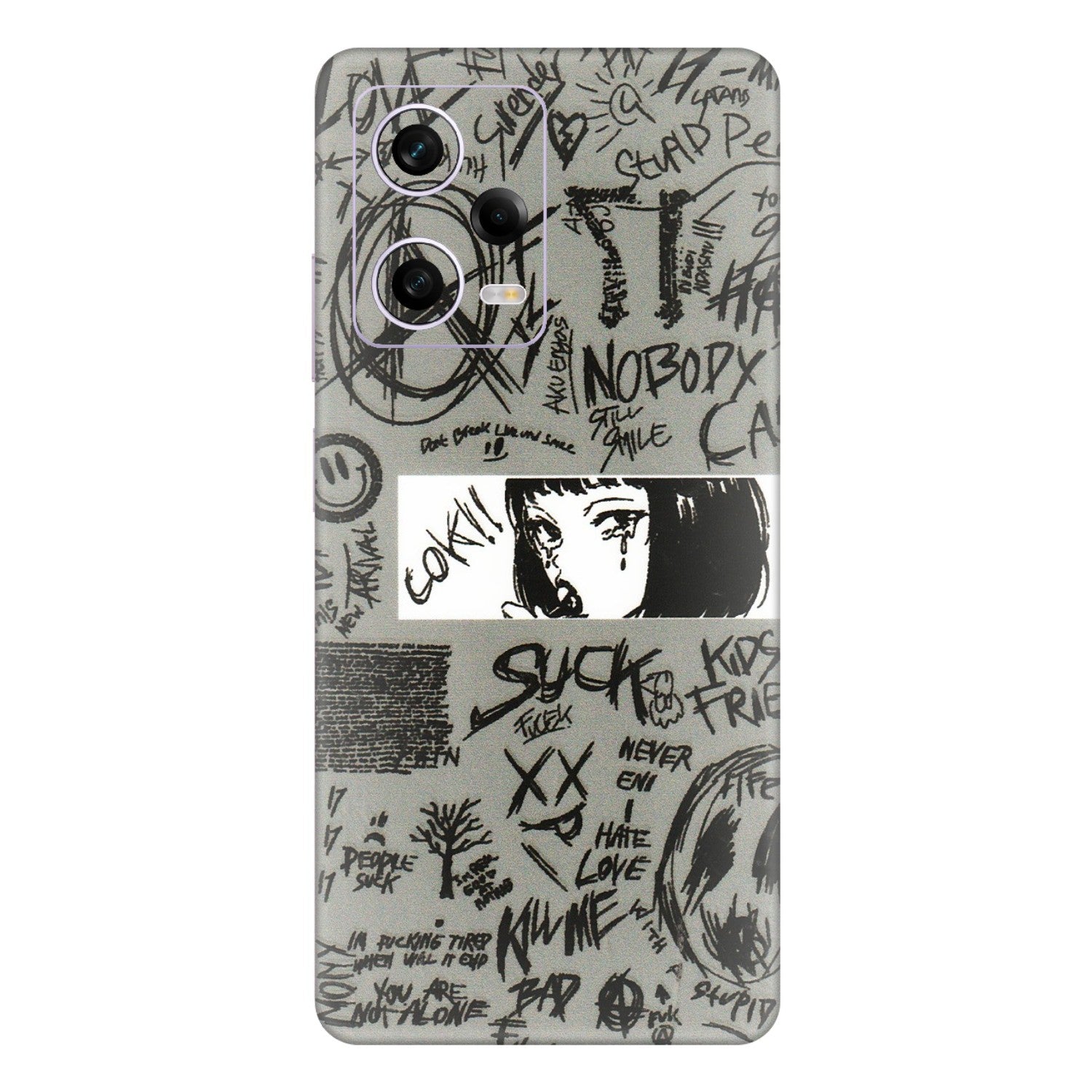 Xiaomi Redmi Phone Skins (All Models) - Never Have Love Anime - 3D Embossed Finish (L-260) Redmi Note 12 Pro 5G