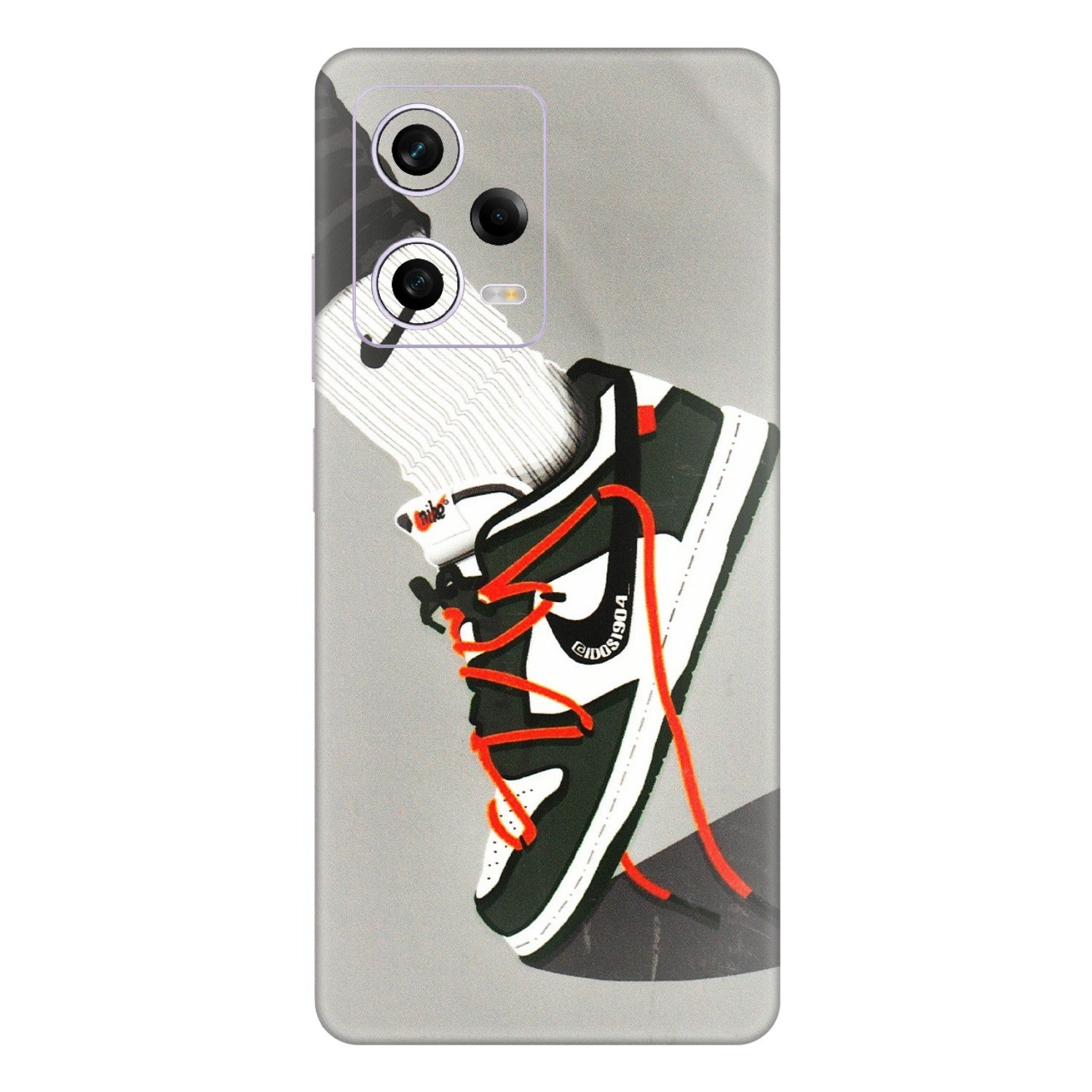 Xiaomi Redmi Phone Skins (All Models) - New Grey Sneaker - 3D Embossed Finish (L-261) Redmi Note 12 Pro 5G