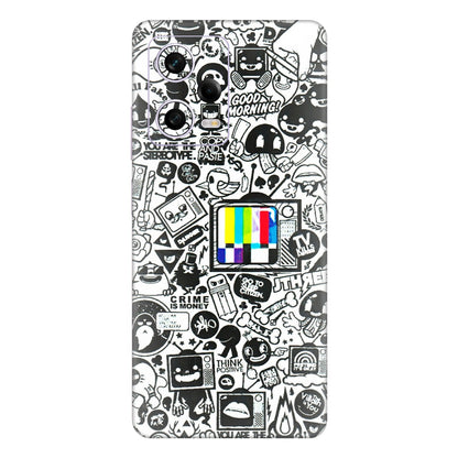 Xiaomi Redmi Phone Skins (All Models) - Doodles Positive Art - 3D Embossed Finish (L-263) Redmi Note 12 Pro 5G