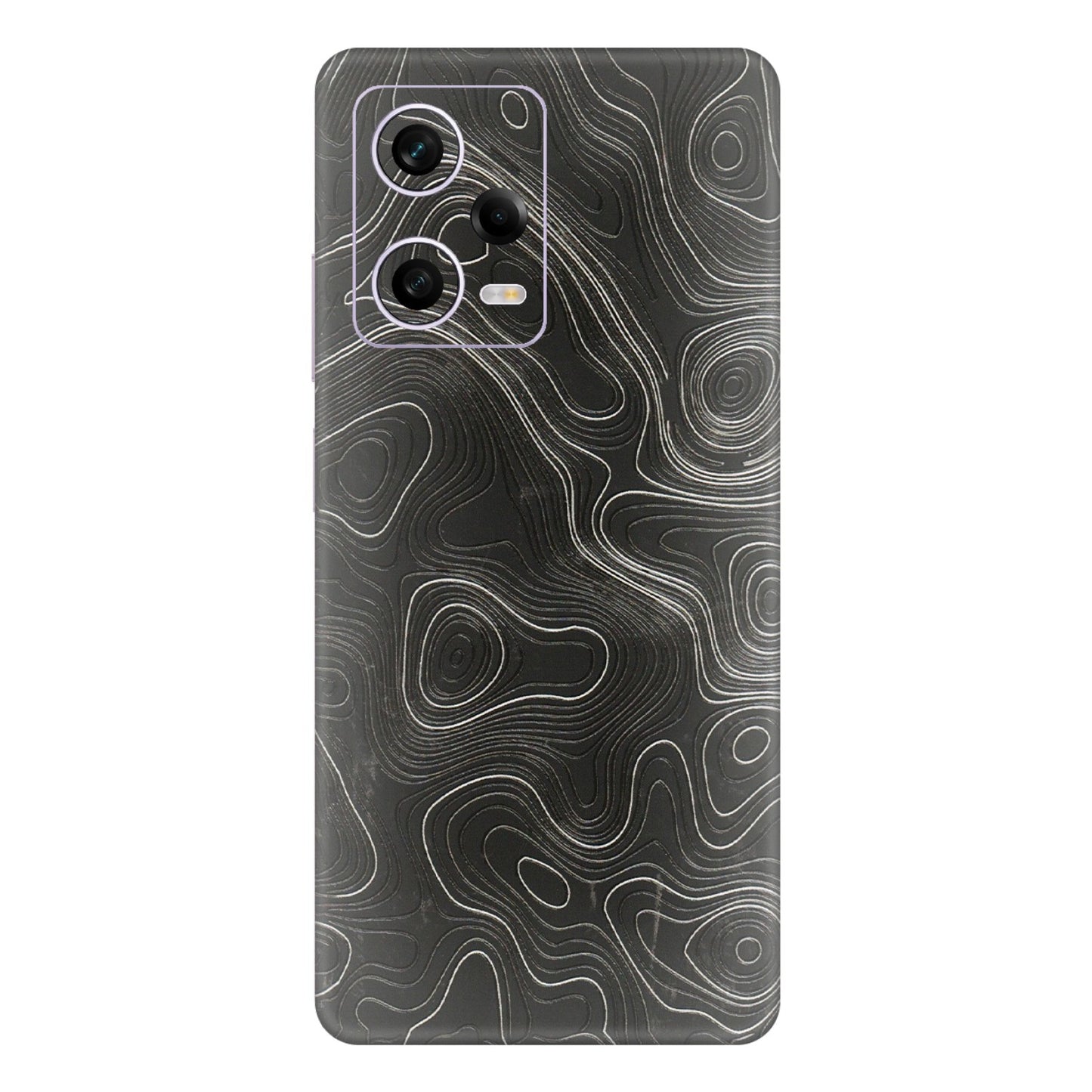 Xiaomi Redmi Phone Skins (All Models) - Abstract White Line Map - 3D Embossed Finish (L-269) Redmi Note 12 Pro 5G