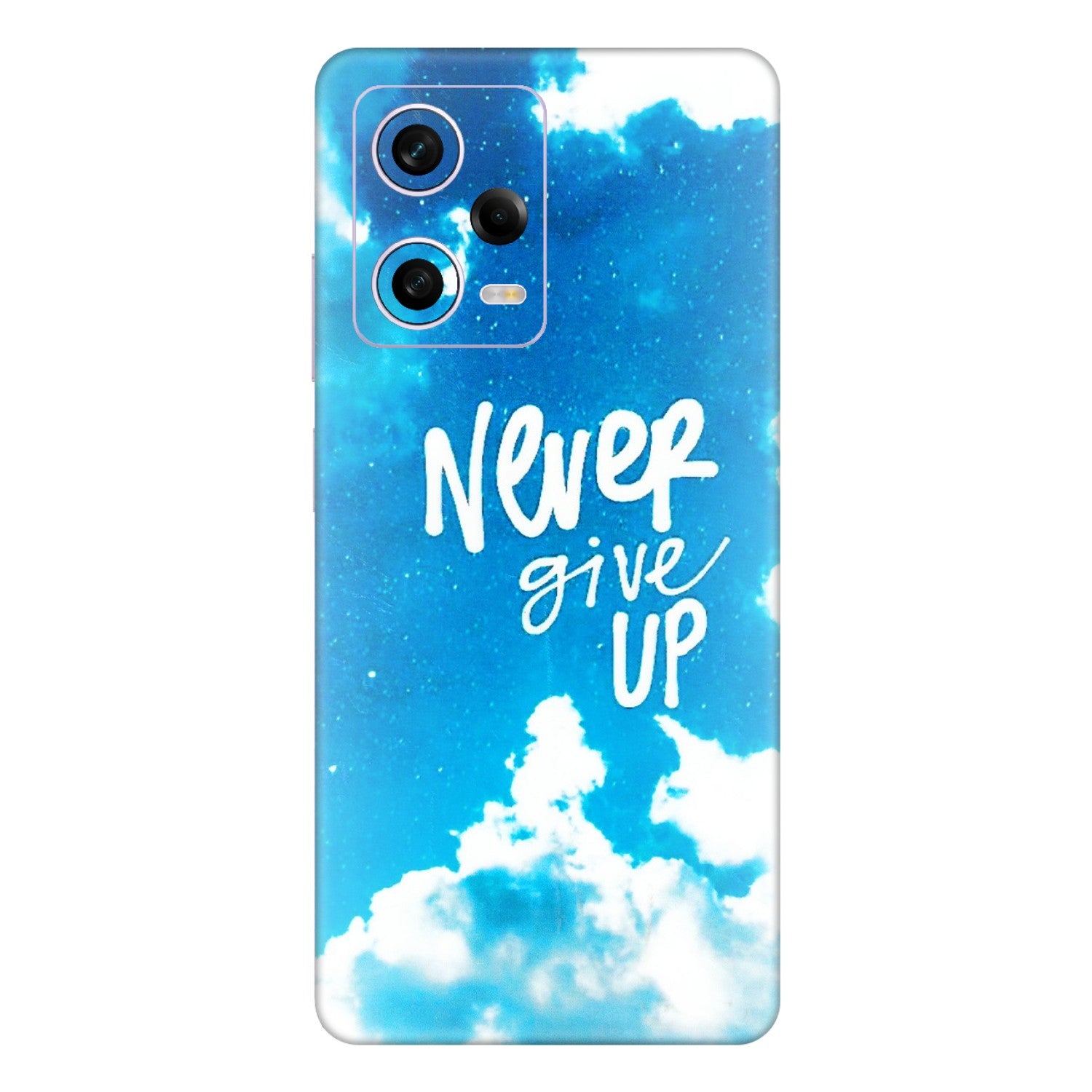 Xiaomi Redmi Phone Skins (All Models) - Never Give Up - 3D Embossed Finish (L-279) Redmi Note 12 Pro 5G
