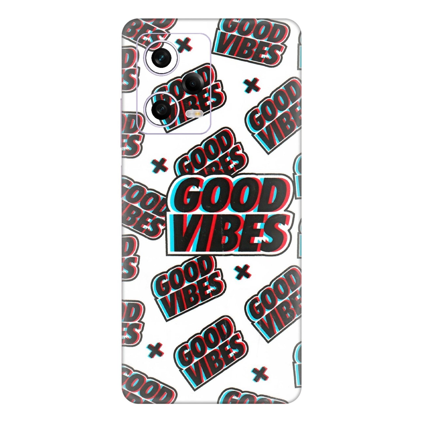 Xiaomi Redmi Phone Skins (All Models) - Good Vibes - 3D Embossed Finish (L-282) Redmi Note 12 Pro 5G