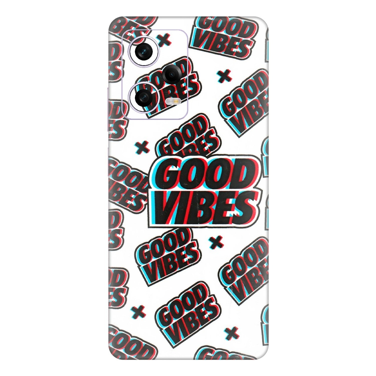 Xiaomi Redmi Phone Skins (All Models) - Good Vibes - 3D Embossed Finish (L-282) Redmi Note 12 Pro 5G
