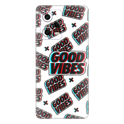 Xiaomi Redmi Phone Skins (All Models) - Good Vibes - 3D Embossed Finish (L-282) Redmi Note 12 Pro 5G