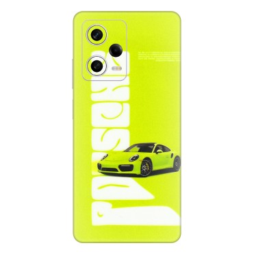 Xiaomi Redmi Phone Skins (All Models) - Lime Green Porche - 3D Embossed Finish (L-30) Redmi Note 12 Pro 5G