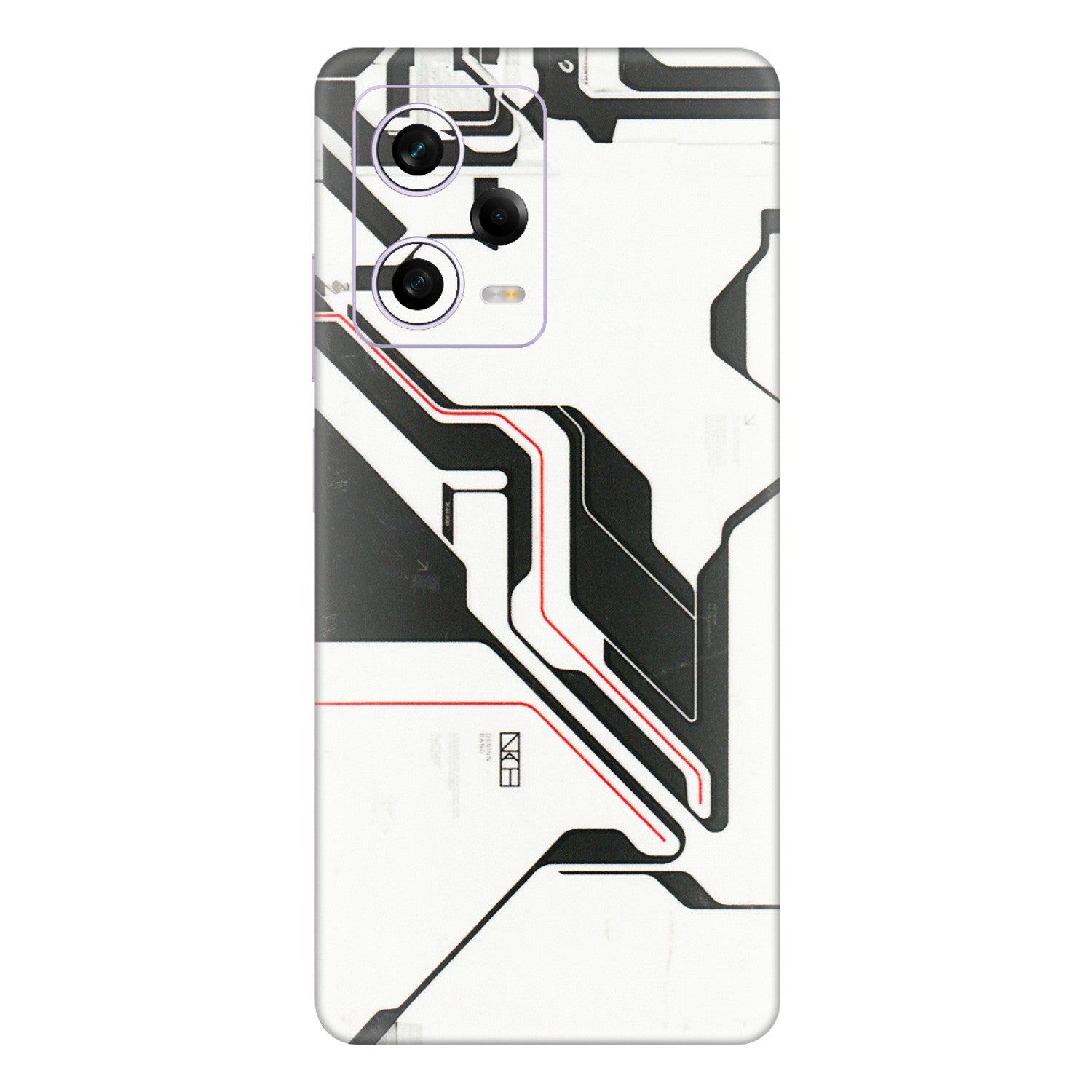 Xiaomi Redmi Phone Skins (All Models) - White Techy Logo - 3D Embossed Finish (L-312) Redmi Note 12 Pro 5G