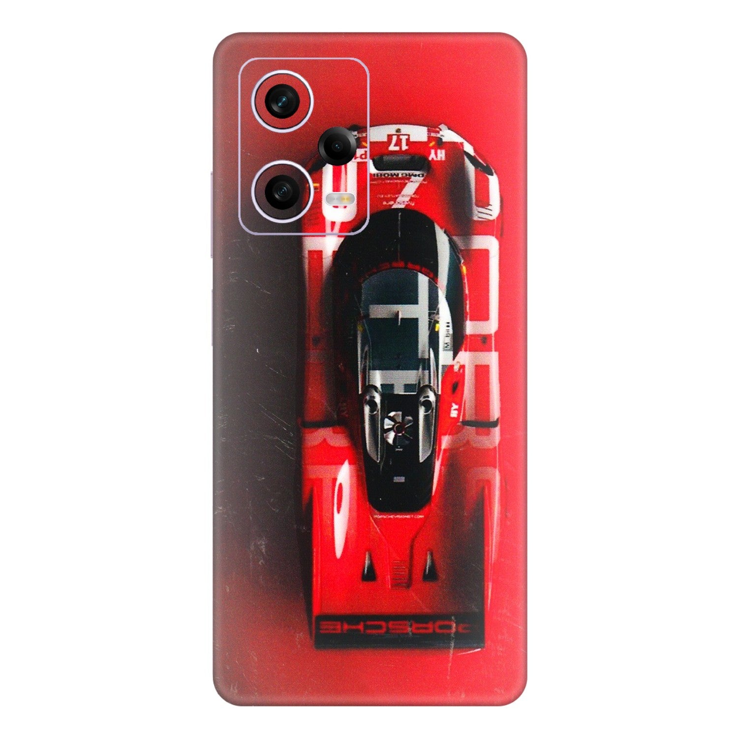 Xiaomi Redmi Phone Skins (All Models) - Red Porsche Car Logo - 3D Embossed Finish (L-315) Redmi Note 12 Pro 5G