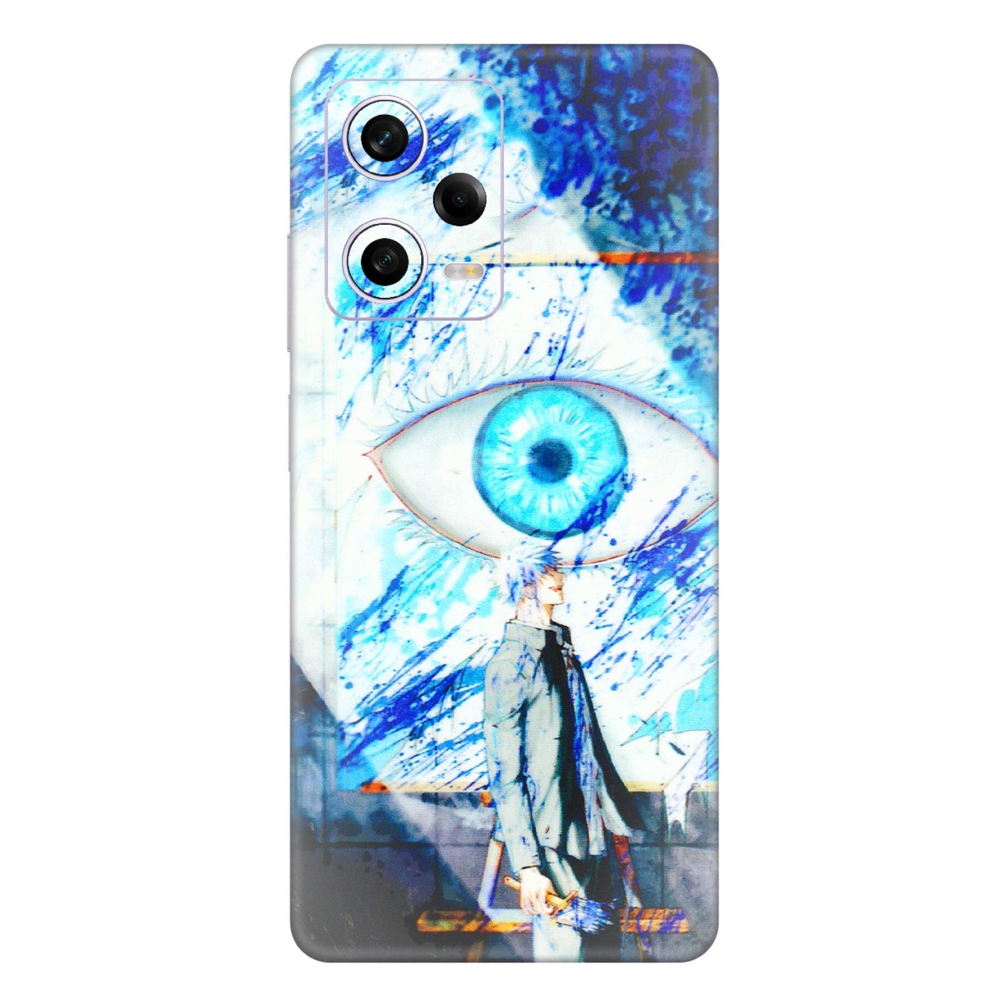 Xiaomi Redmi Phone Skins (All Models) - Anime Sea Blue Eye - 3D Embossed Finish (L-318) Redmi Note 12 Pro 5G