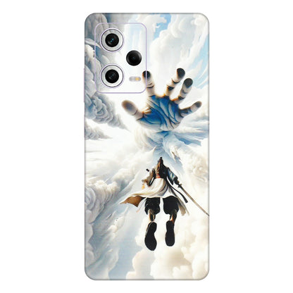 Xiaomi Redmi Phone Skins (All Models) - Big Hand With Monkey King - 3D Embossed Finish (L-323) Redmi Note 12 Pro 5G