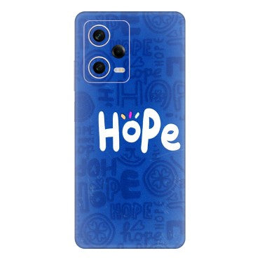 Xiaomi Redmi Phone Skins (All Models) - Hope Doodles Blue - 3D Embossed Finish (L-43) Redmi Note 12 Pro 5G