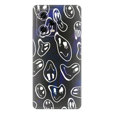Xiaomi Redmi Phone Skins (All Models) - Distorted Smileys - 3D Embossed Finish (L-92) Redmi Note 12 Pro 5G