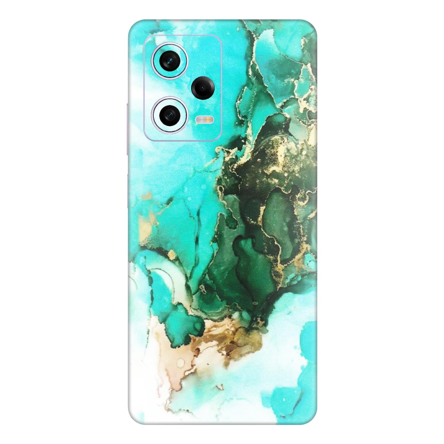 Xiaomi Redmi Phone Skins (All Models) - The Blue Gold Marble - Matte Finish (M-124) Redmi Note 12 Pro 5G