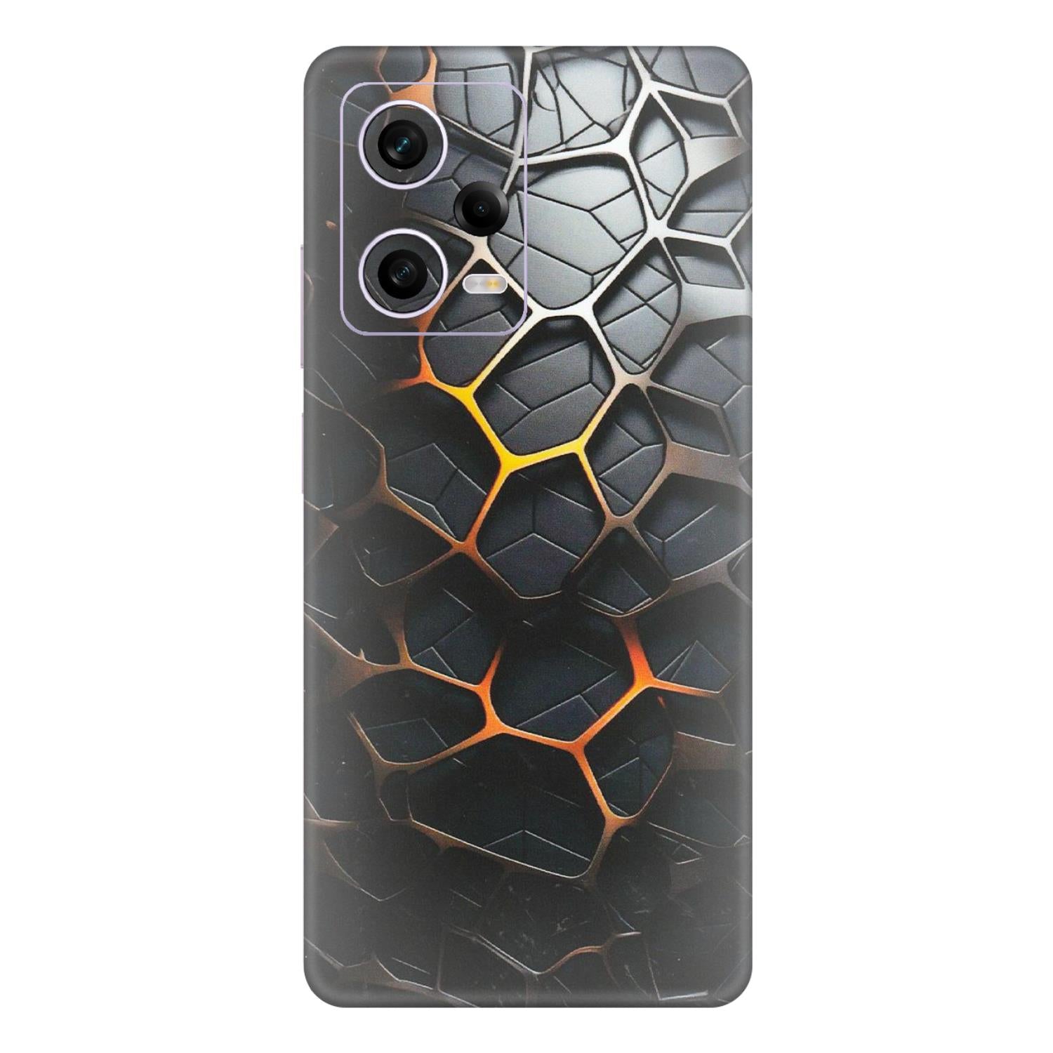 Xiaomi Redmi Phone Skins (All Models) - New Abstract Graphite Tiles - Matte Finish (M-130) Redmi Note 12 Pro 5G