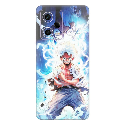Xiaomi Redmi Phone Skins (All Models) - Blue Thunder Luffy Anime - Matte Finish (M-132) Redmi Note 12 Pro 5G