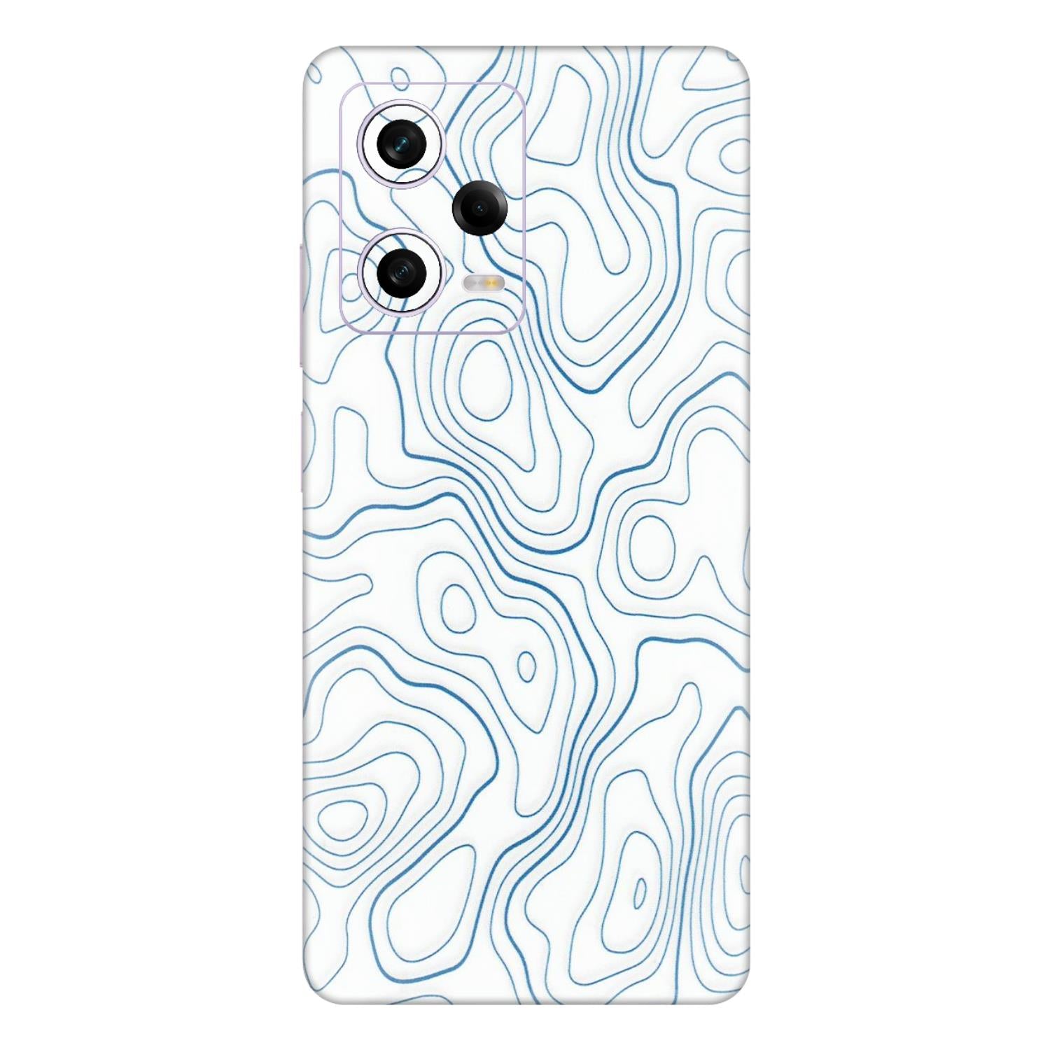 Xiaomi Redmi Phone Skins (All Models) - Blue And White Swirls - Matte Finish (M-139) Redmi Note 12 Pro 5G